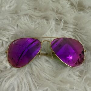 Pink Polarized Ray Bans with Original Case